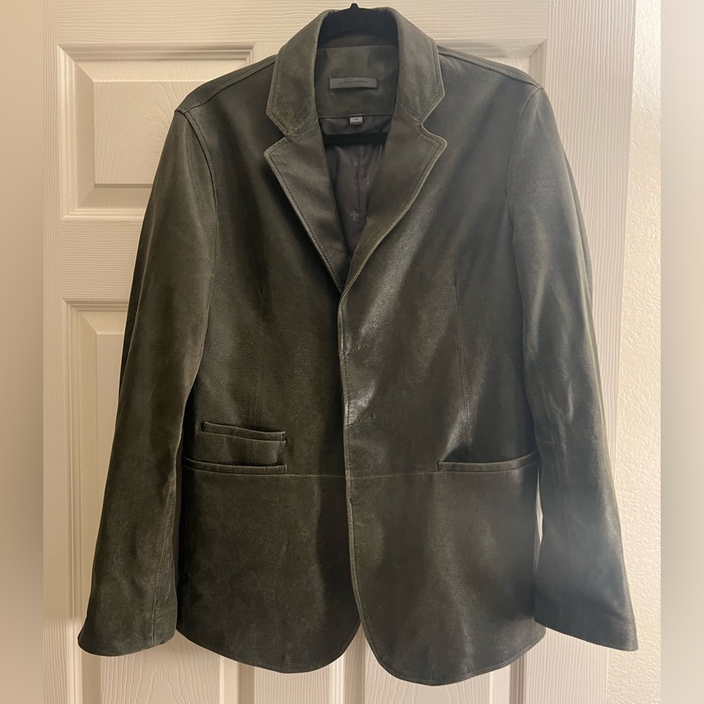 Green leather John Varvatos Jacket